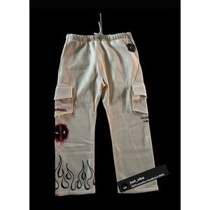 Civil Regime x Marvel Deadpool Wide Leg Cargo Joggers Pants Men’s XXL 2XL NWT